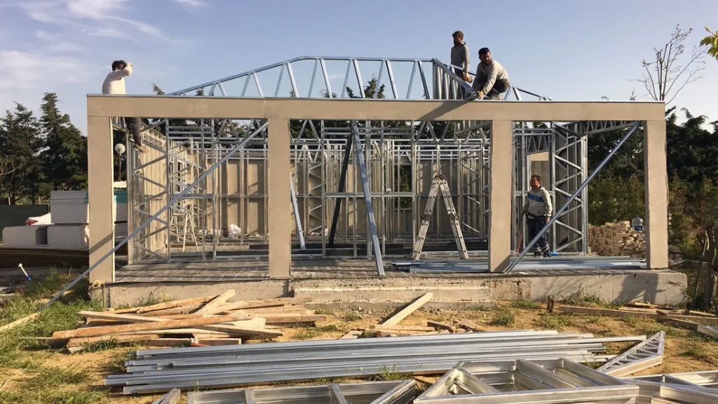 100 m² Tek Kat Hafif Çelik Villa proje görseli 1