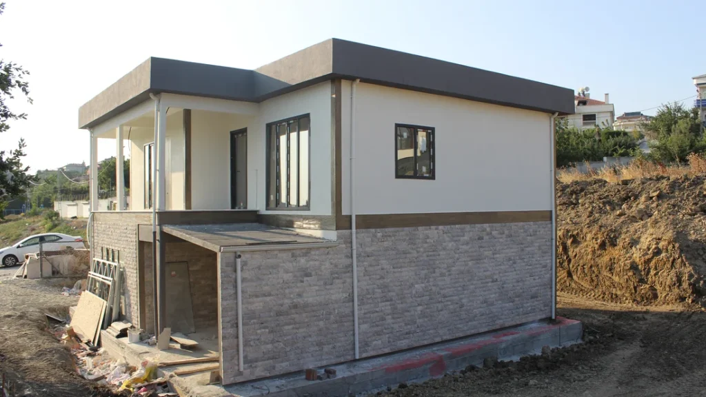 185 m² Çift Kat Hafif Çelik Villa proje görseli 2