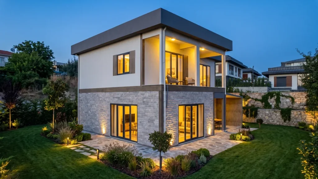185 m² Çift Kat Hafif Çelik Villa