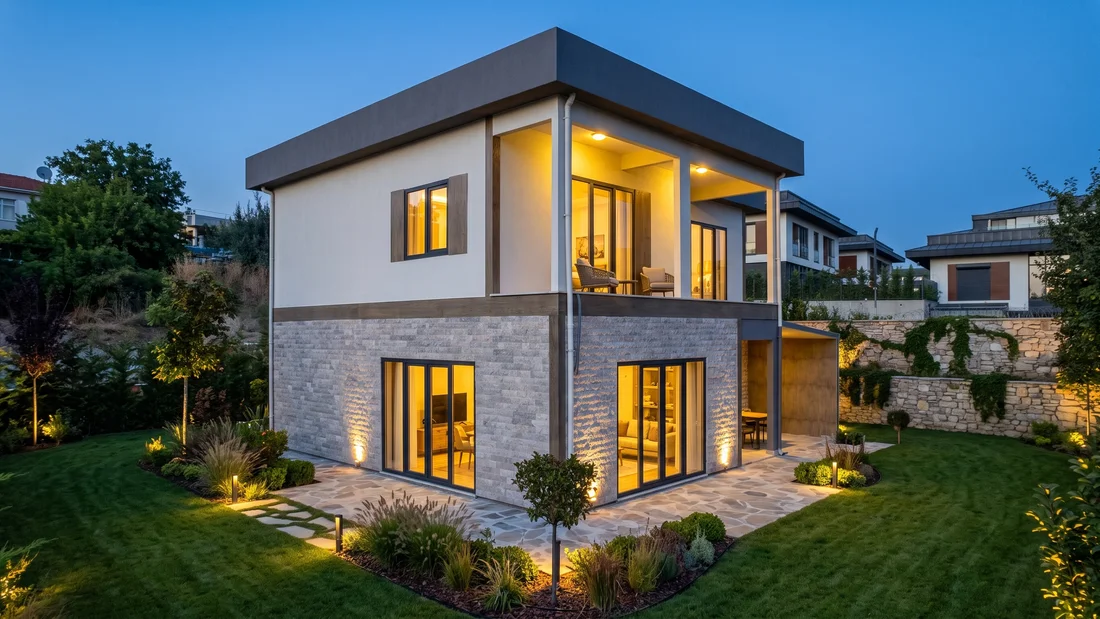 185 m² Çift Kat Hafif Çelik Villa
