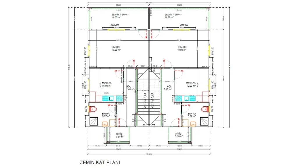 4+2 Çift Kat Prefabrik kat planı 2